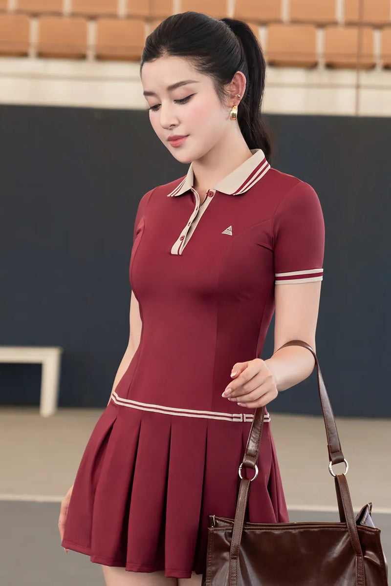 Váy ZEN CE DNTN01 Red cổ be