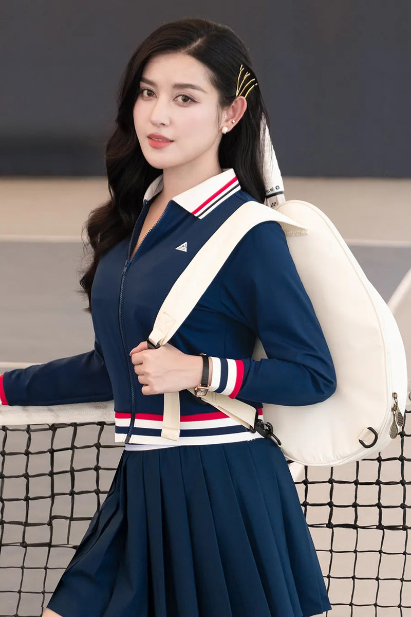 Áo khoác Fitme FIERCE CE AKTN01 Navy sọc đỏ