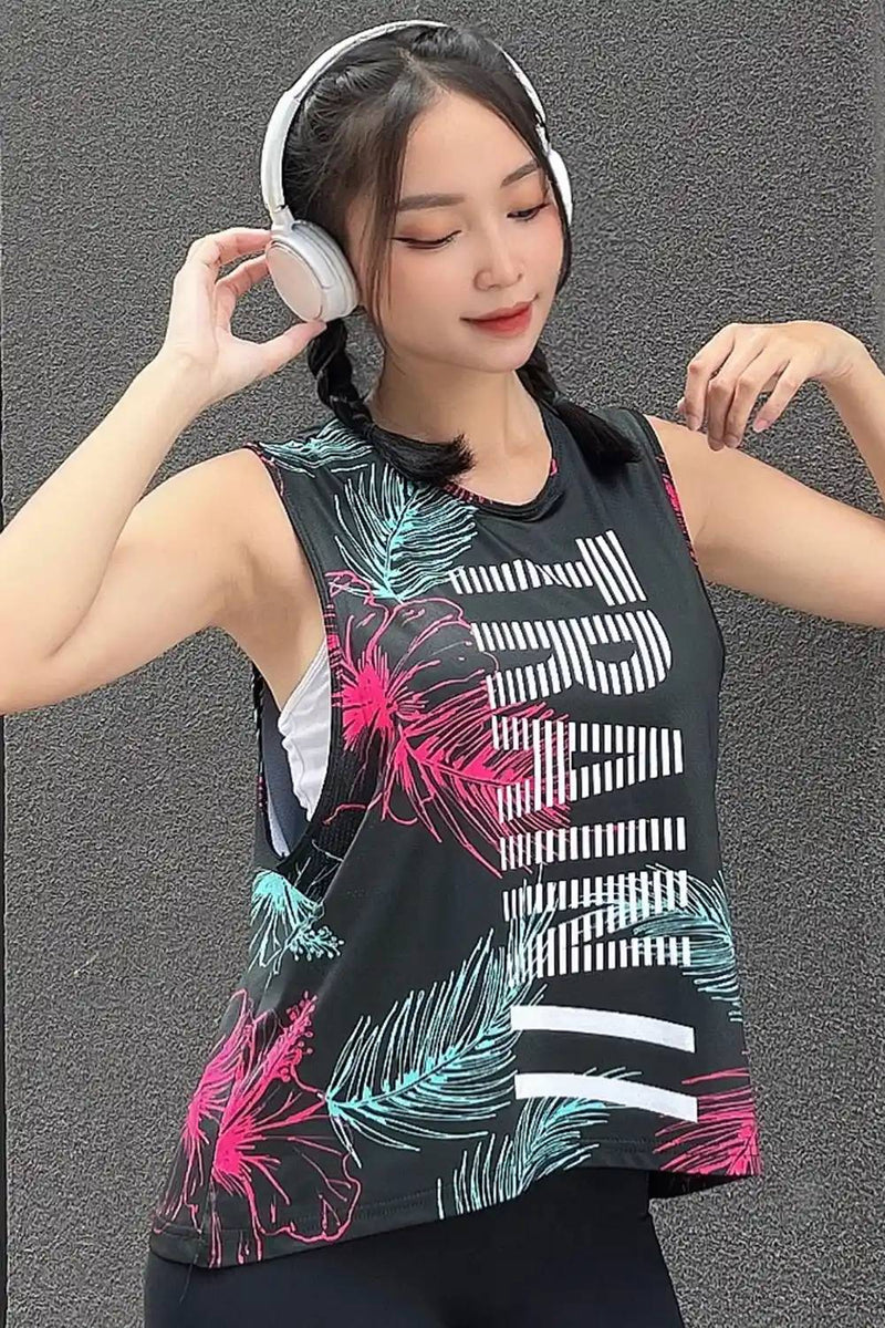 Áo tanktop Train nữ - Floral